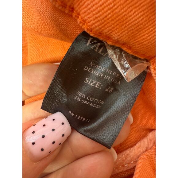 VALABASAS STACKED "V71'' ORANGE JEANS SZ 28 L35 - Picture 8 of 9